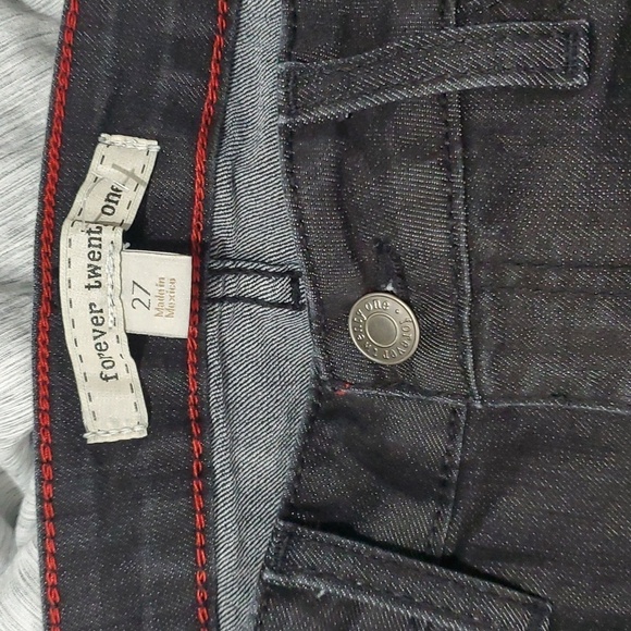 Forever Twenty One jeans women's size 27 equals 4 size 4 US black vintage - Picture 10 of 14